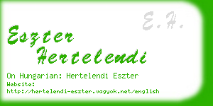 eszter hertelendi business card